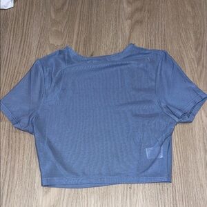 Essential mesh blue top